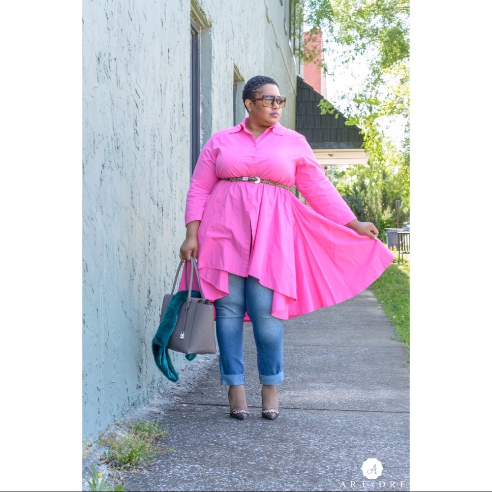 Pink ‘Dress’ Top - Size 2X